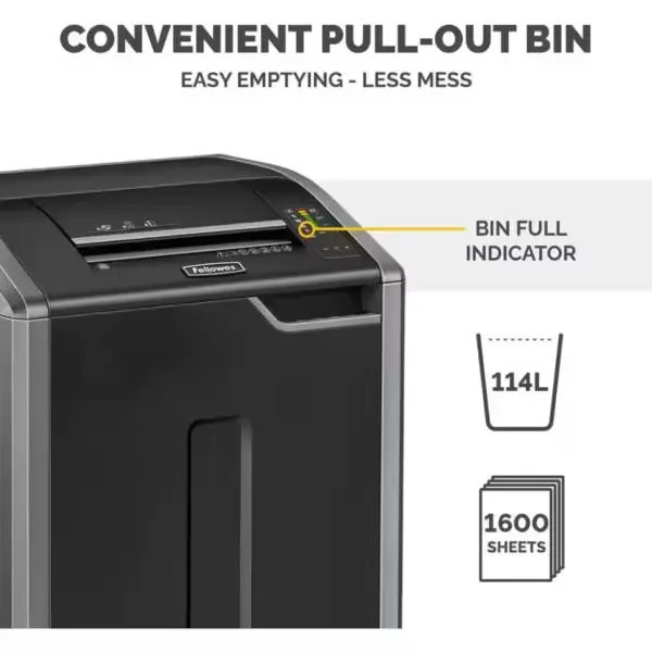 Destructeur Fellowes Powershred 425Ci vue frontale