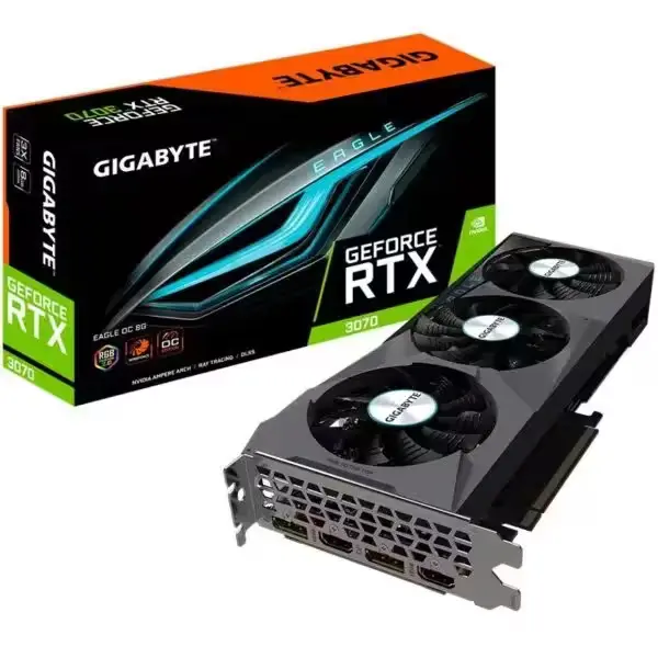 Gigabyte RTX 3070 EAGLE OC connectique HDMI DisplayPort