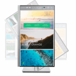Moniteur HP EliteDisplay E233 côté gauche