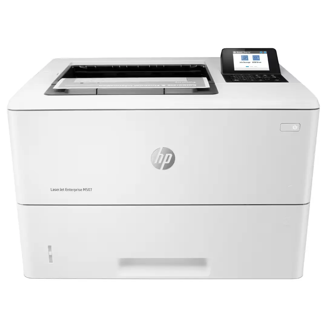 Imprimante HP LaserJet M507dn vue de face