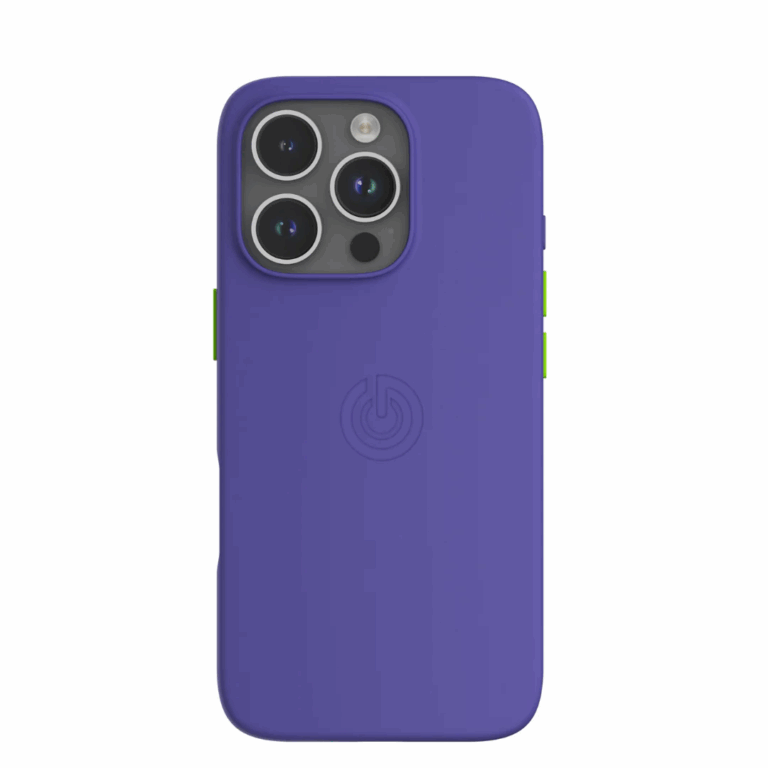 Pochette iPhone 16 Pro Max violette avec MagSafe