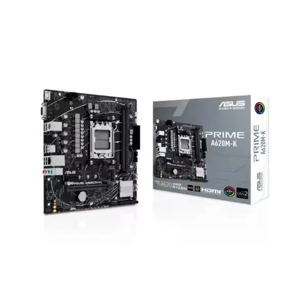 Carte mère ASUS PRIME A620M-K vue de dessus