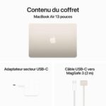 MacBook Air M3 ouvert sur bureau