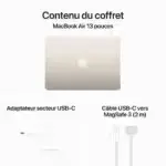MacBook Air M3 ouvert sur bureau