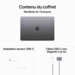 MacBook Air M3 13 pouces ouvert affichant l’écran Liquid Retina