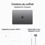 MacBook Air M3 13 pouces ouvert affichant l’écran Liquid Retina