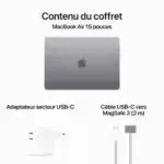 MacBook Air M3 avec applications ouvertes