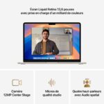 MacBook Air M4 13″ ouvert avec clavier AZERTY