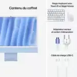 Apple iMac M4 24" bleu - vue avant
