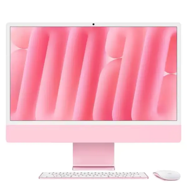 Apple iMac M4 24 pouces rose vue de face