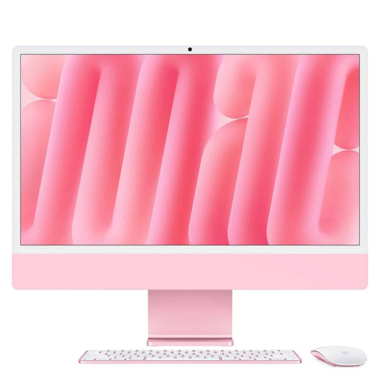 Apple iMac M4 24 pouces rose vue de face