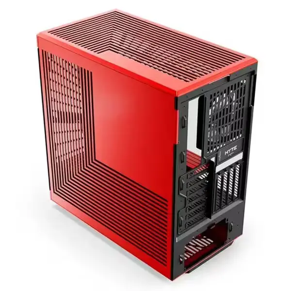 Boîtier Hyte Y40 Rouge vue ouverte