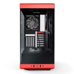 Boîtier Hyte Y40 Rouge vue latérale