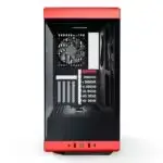 Boîtier Hyte Y40 Rouge vue latérale