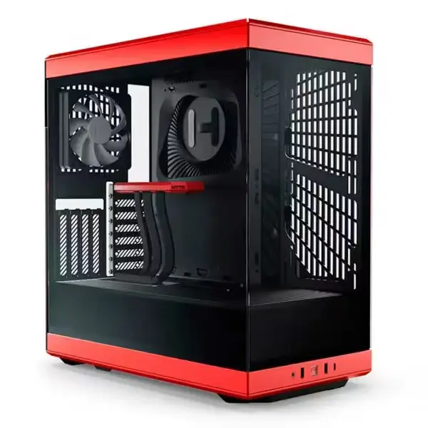Boîtier Hyte Y40 Rouge vue arrière