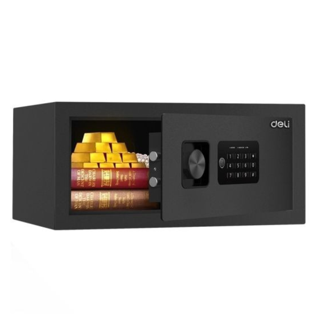 Coffre-fort numérique Deli ET531 (1) Coffre-fort compact noir Deli ET531