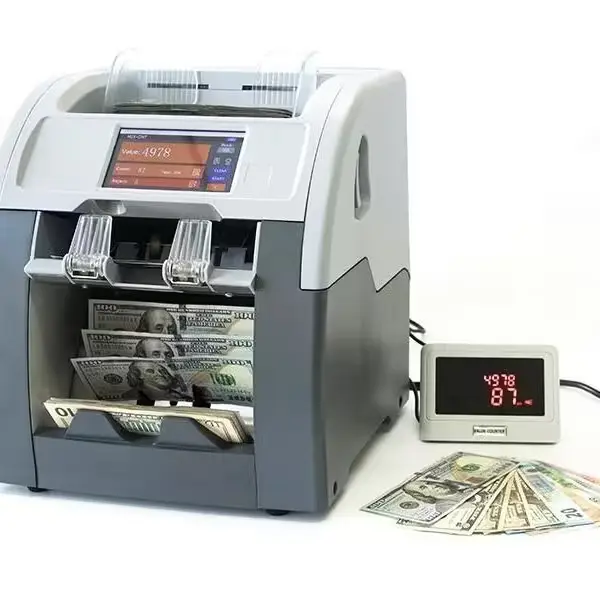 Compteuse trieuse GRACETEK GBS3500, rapide et précise. Multi-devises, détection de faux billets et écran intuitif. Idéale pour pros.