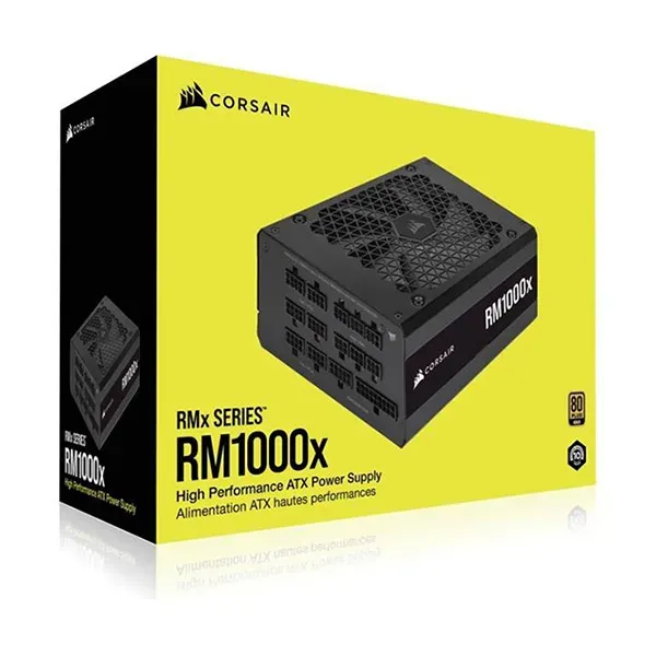 Corsair RM1000x 1000W PSU vue frontale