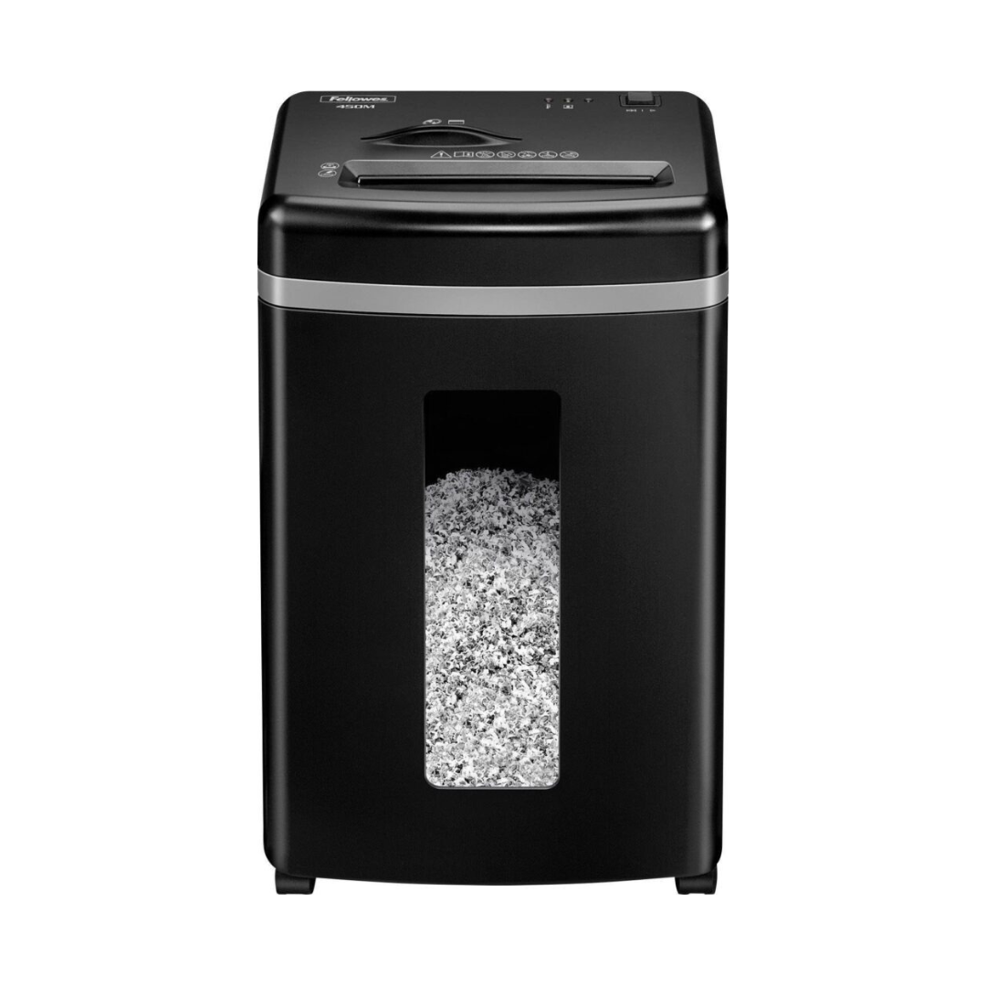 Destructeur Microshred Fellowes 450M (1) Destructeur Microshred Fellowes 450M vue avant