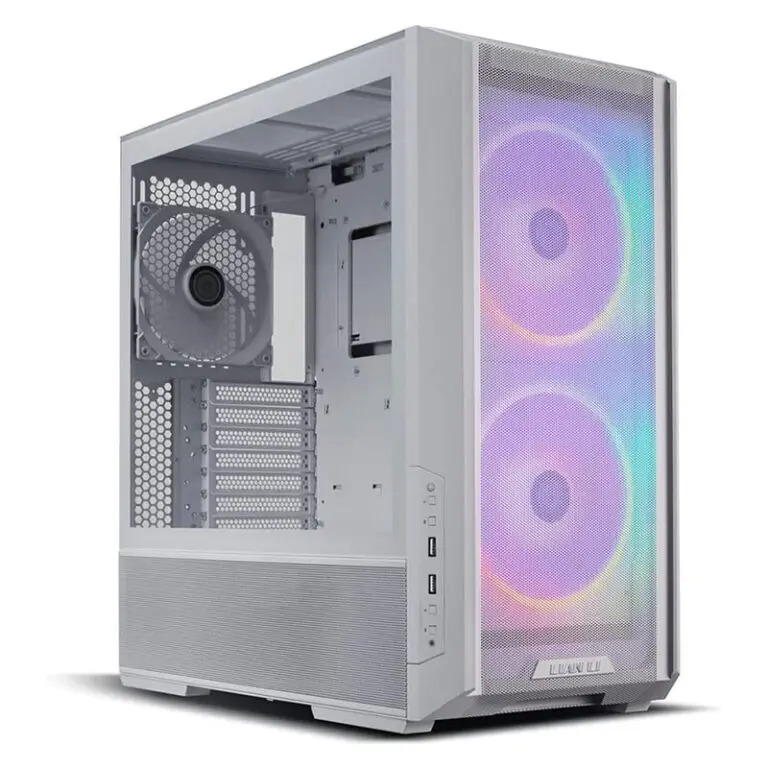 Boîtier LANCOOL 216 RGB Blanc vue arrière