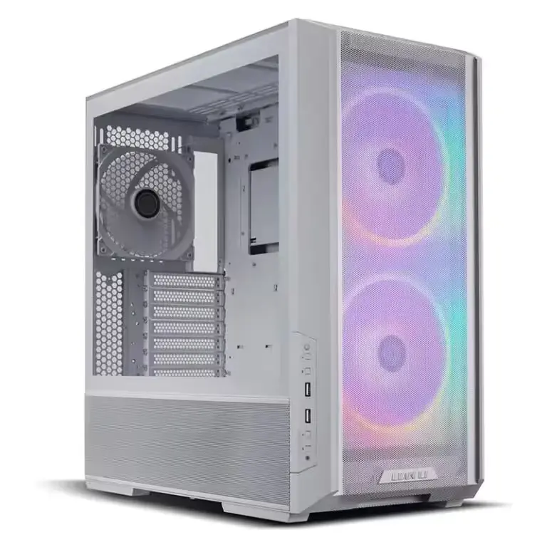 Boîtier LANCOOL 216 RGB Blanc vue arrière