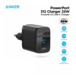 adaptateur secteur usb c noir design minimaliste