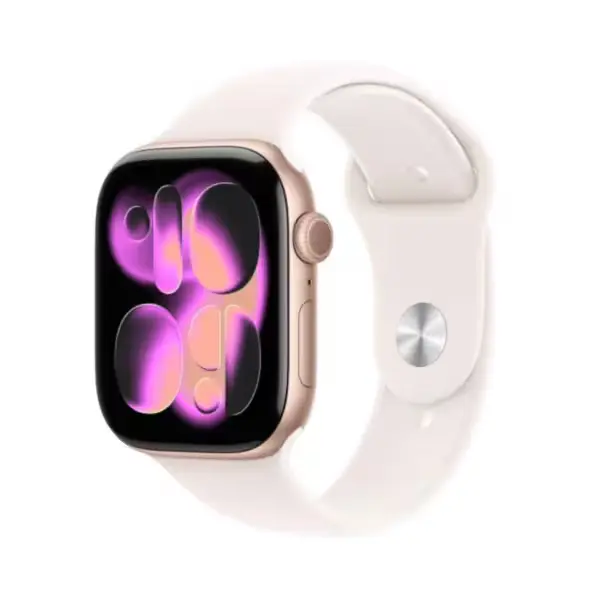 apple watch series 11 gps aluminium 42 mm or rose design élégant
