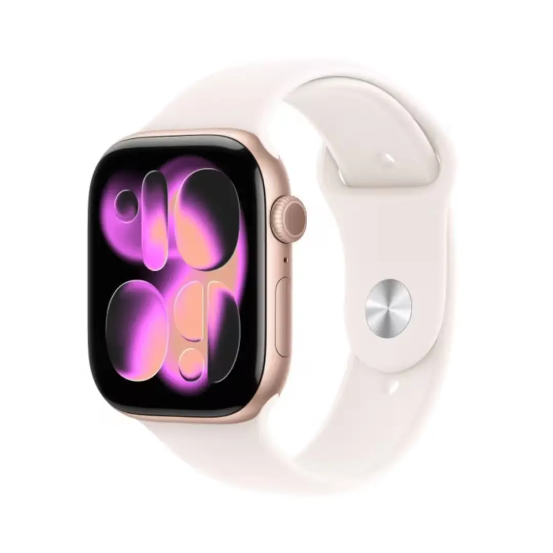 apple watch series 11 gps aluminium 42 mm or rose design élégant
