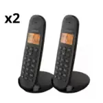 logicom iloa 250 duo telephone sans fil noir