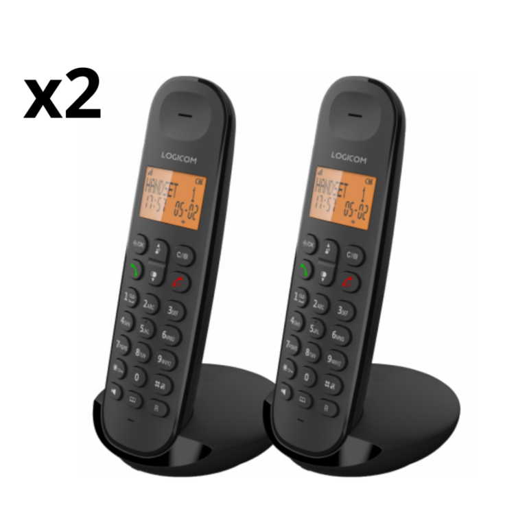 logicom iloa 250 duo telephone sans fil noir