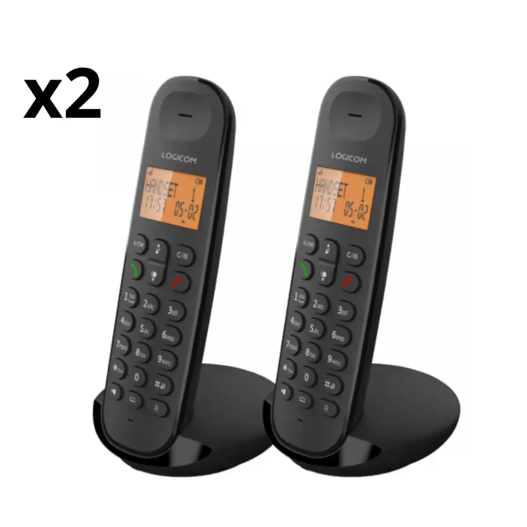 logicom iloa 250 duo telephone sans fil noir