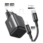 Pack Chargeur GaN 30W + Câble Tressé 60W vue complète