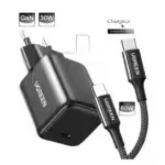 Pack Chargeur GaN 30W + Câble Tressé 60W vue complète