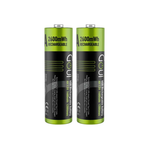 goui rechargeable aa batteries piles rechargeables
