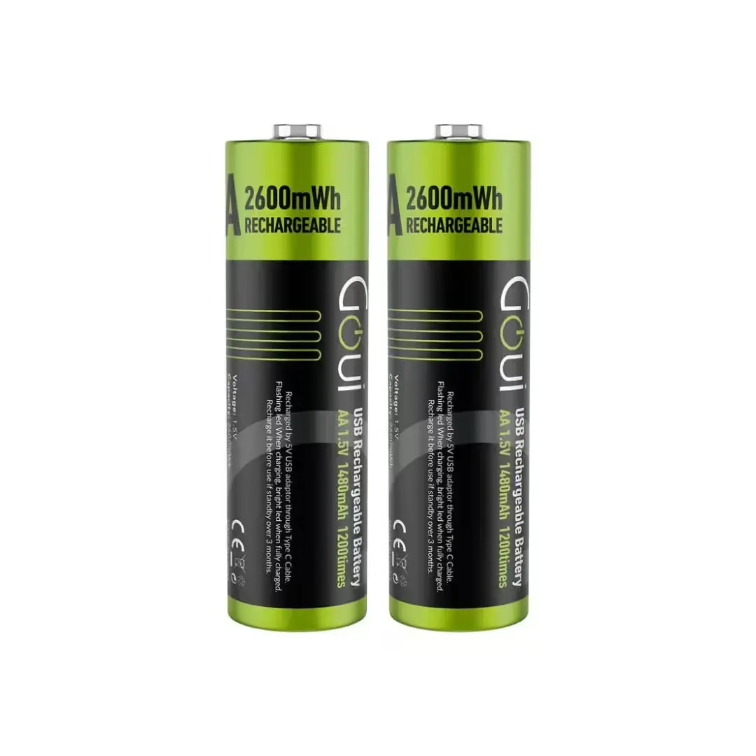 goui rechargeable aa batteries piles rechargeables