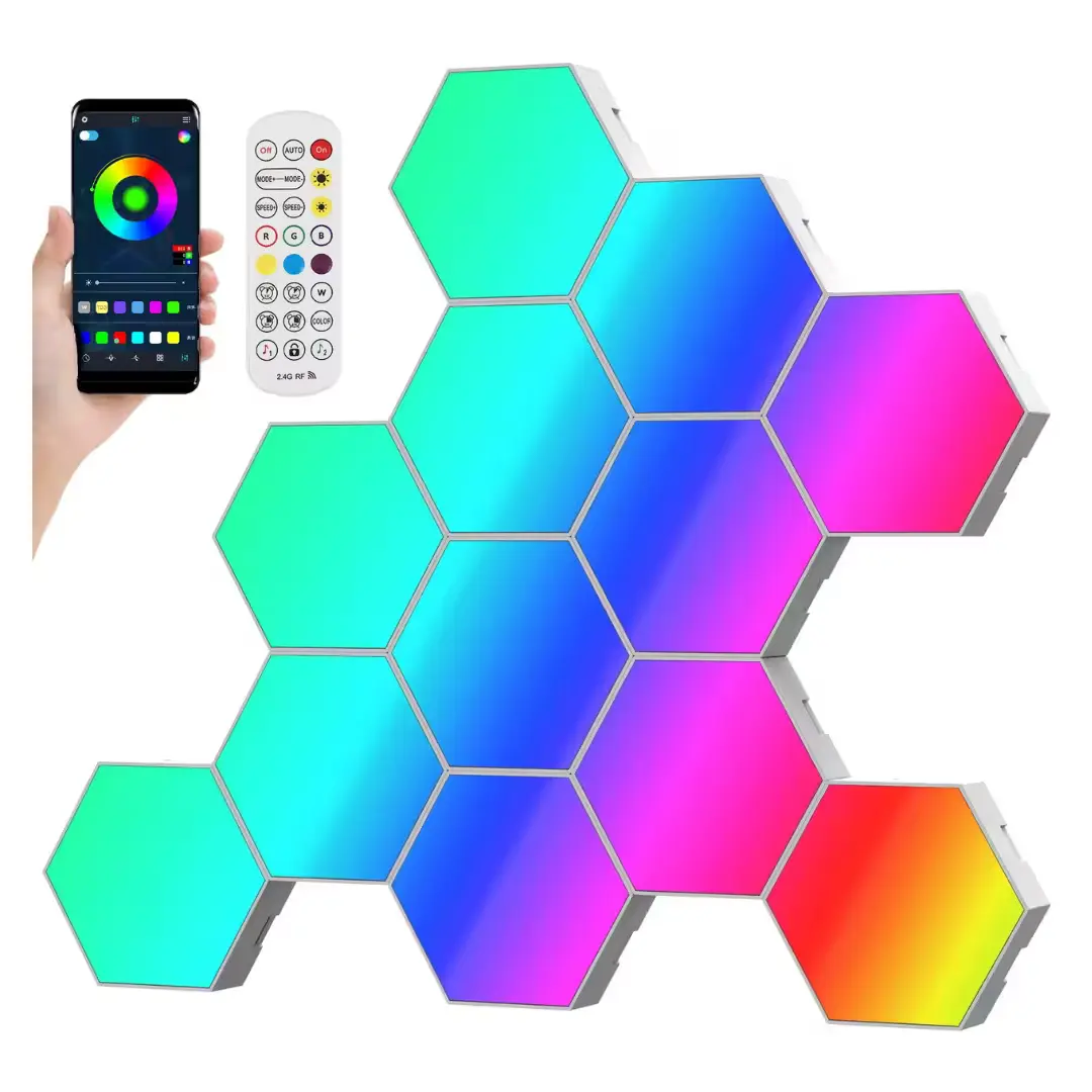 Light Panels Hexagon Lights RGB LED mur décoration moderne