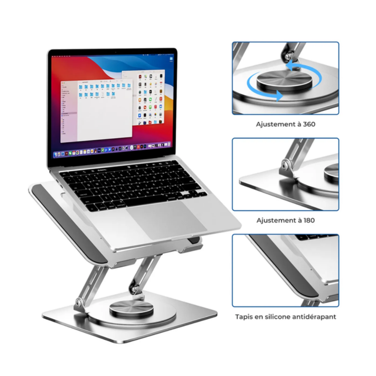 support ordinateur portable pliable 360 degres reglable laptop