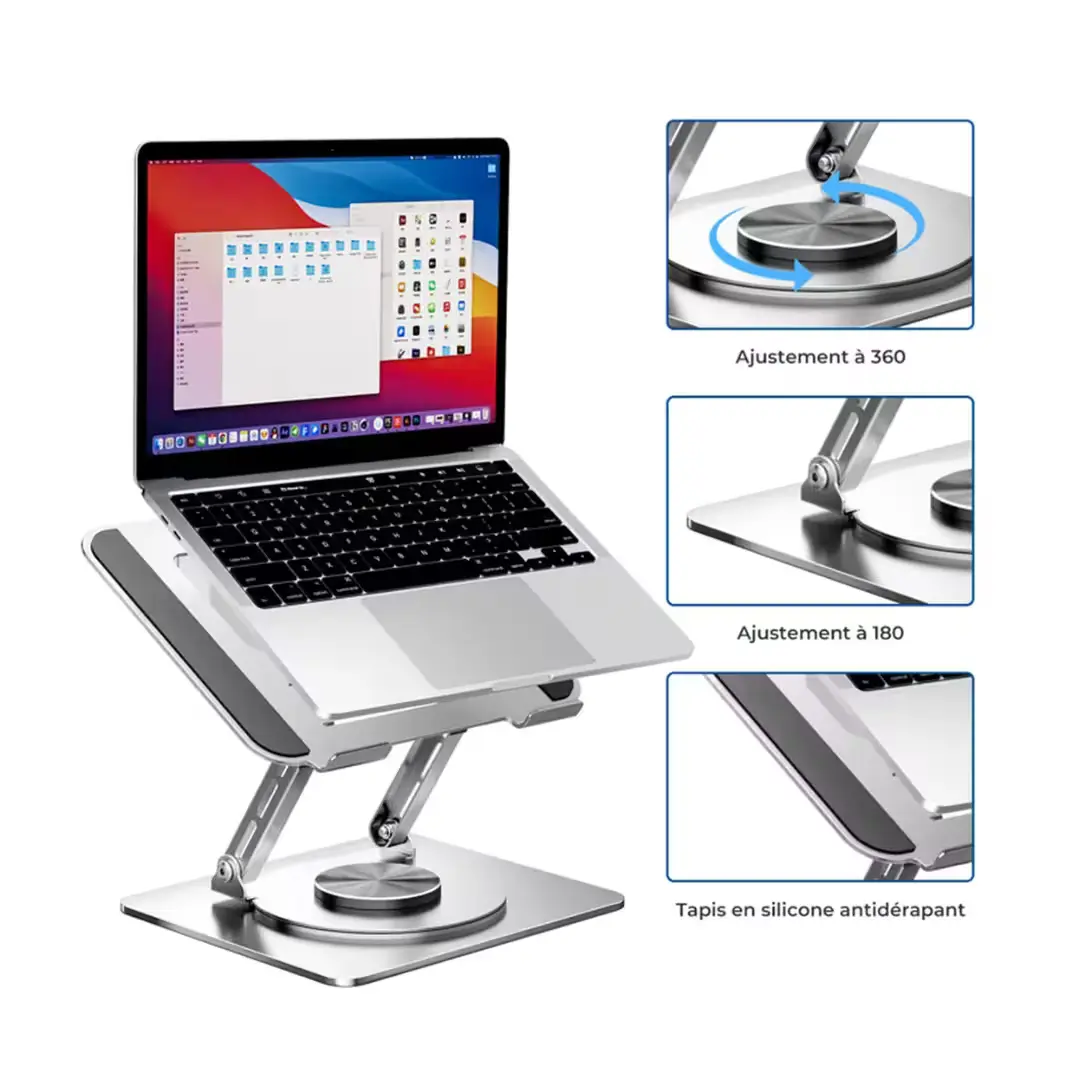 support ordinateur portable pliable 360 degres reglable laptop