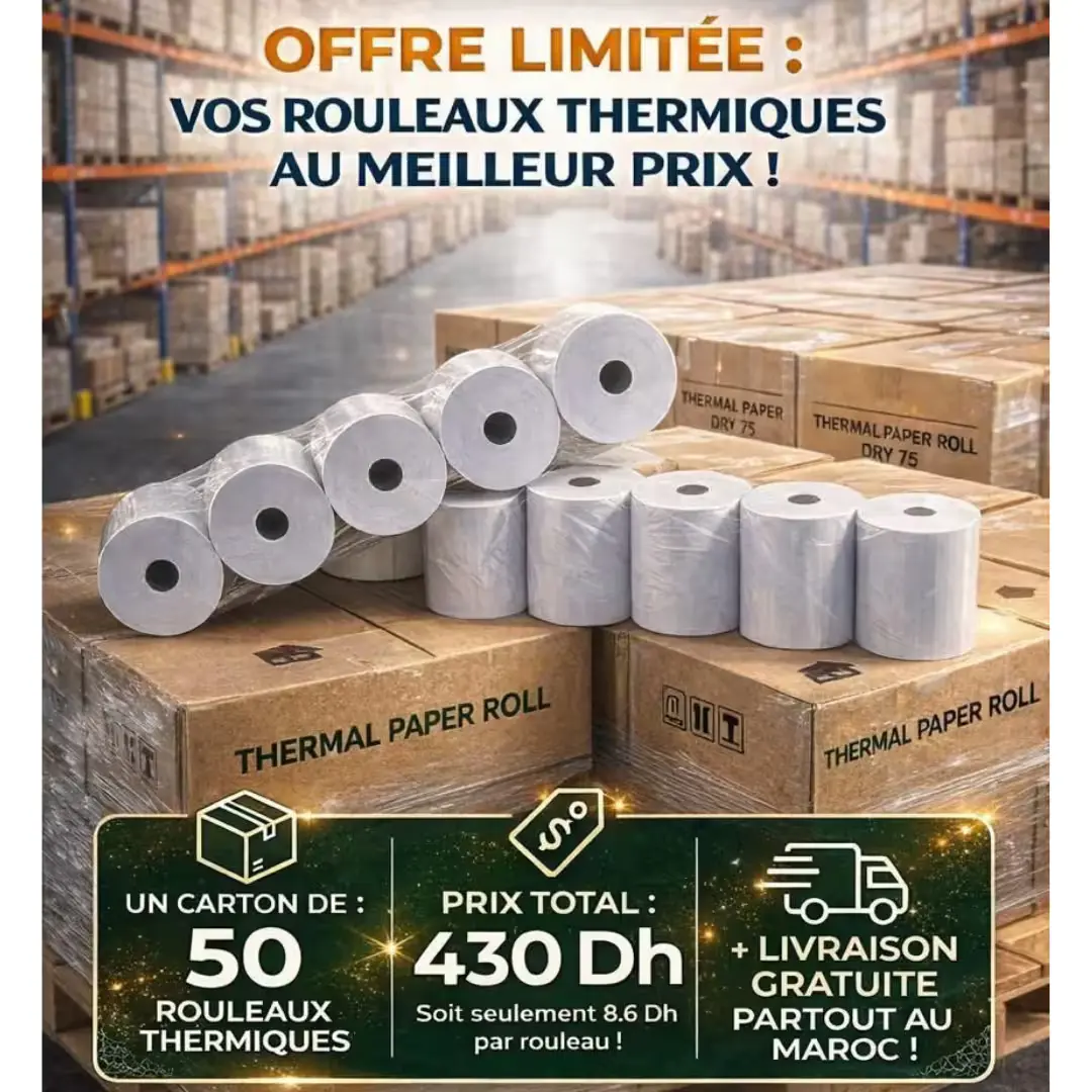 rouleaux thermiques 80mm pack de 50