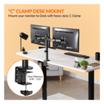 Support Z022 installation double écran pc bureau