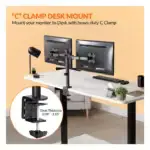 Support Z022 installation double écran pc bureau