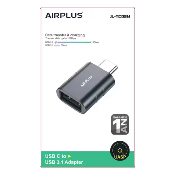 adaptateur usb c otg airplus smartphone tablette
