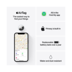apple airtag design compact portable objet