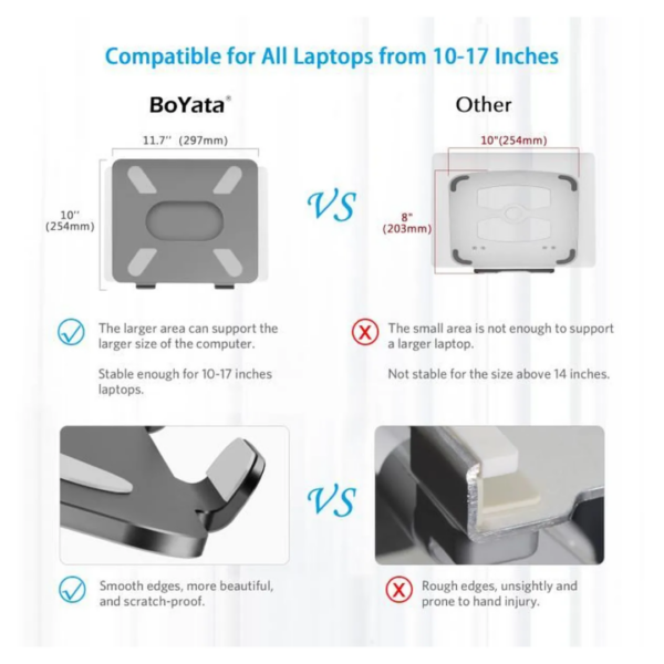 support laptop 11 17 pouces aluminium bureau