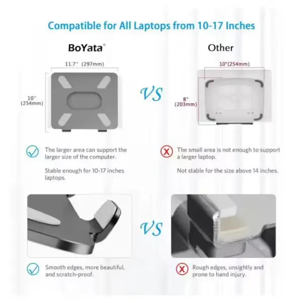 support laptop 11 17 pouces aluminium bureau