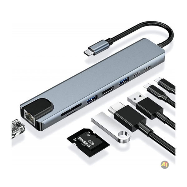 adaptateur usb c airplus multiport 8 en 1