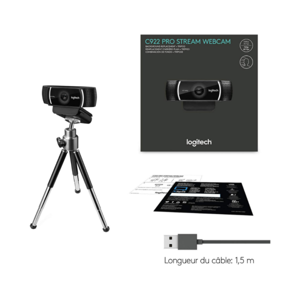 webcam logitech c922 60fps video fluide gaming