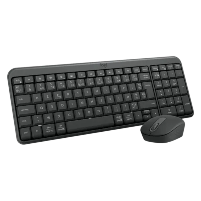 logitech mk250 clavier souris compact sans fil azerty bureau