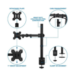 Support Z011 moniteur réglable hauteur inclinaison rotation