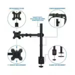 Support Z011 moniteur réglable hauteur inclinaison rotation